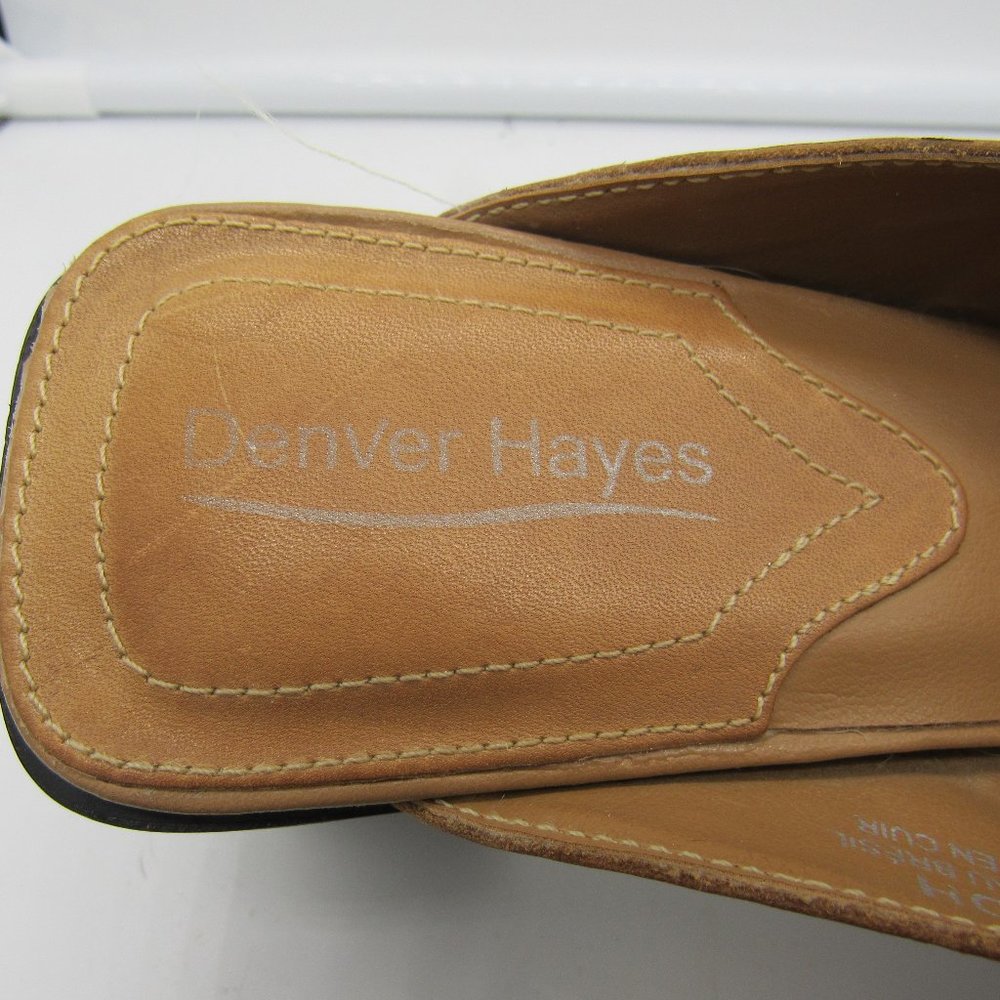 DENVER HAYES LEATHER SHOES. TAN. SIZE 7 1/2. - Picture 7 of 9